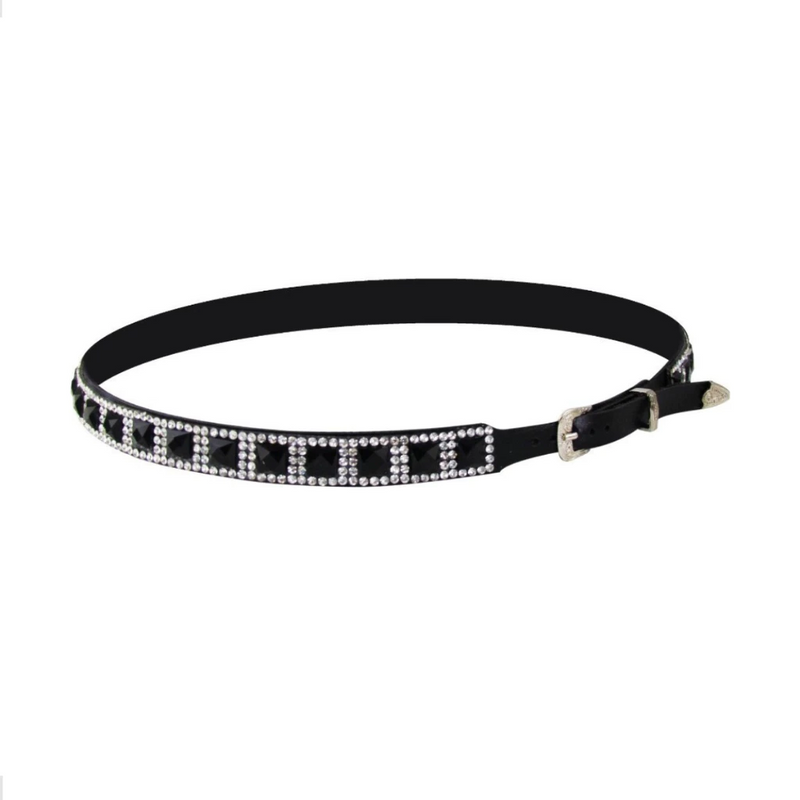 Chapéu Country Feminino Preto banda brilho