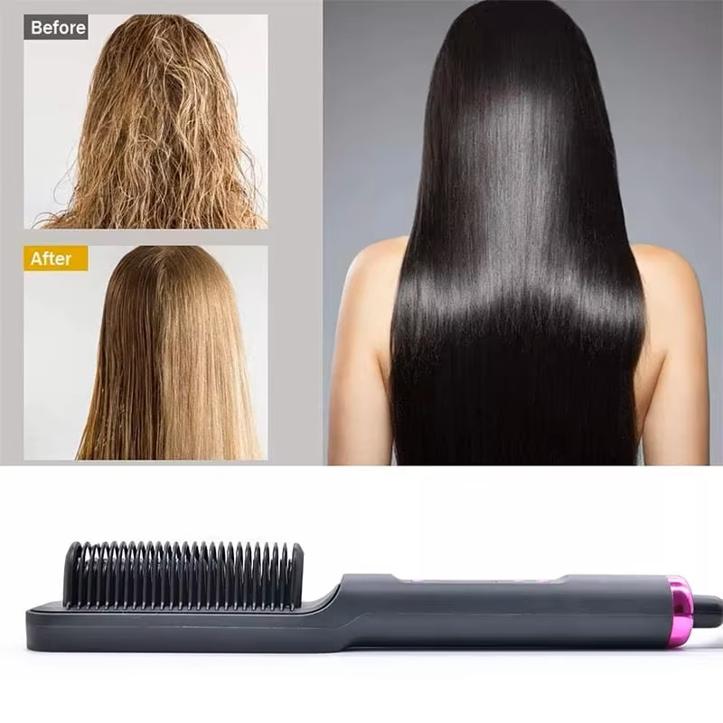 Escova alisadora multifuncional para cabelos - modelador alisador Bivolt - BrazilStory