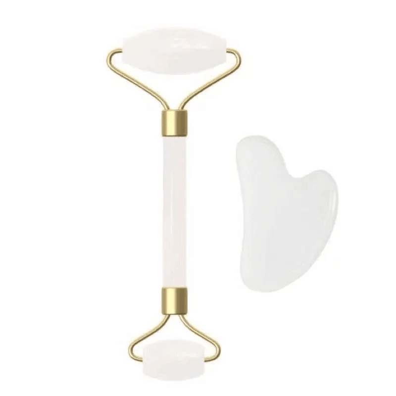 Rolo de pedra de jade facial massageador antirrugas - BrazilStory