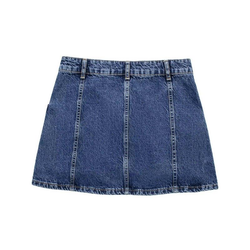 Saia Jeans com Bolsos - BrazilStory