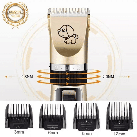 Máquina de Tosa Bateria Recarregável Pet Dog Hair Machine - BrazilStory
