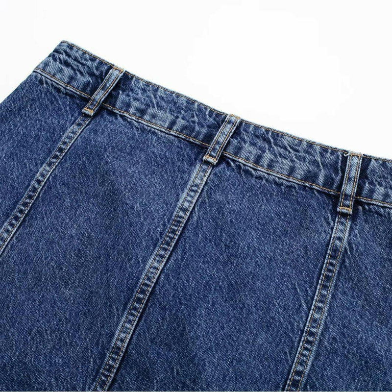 Saia Jeans com Bolsos - BrazilStory