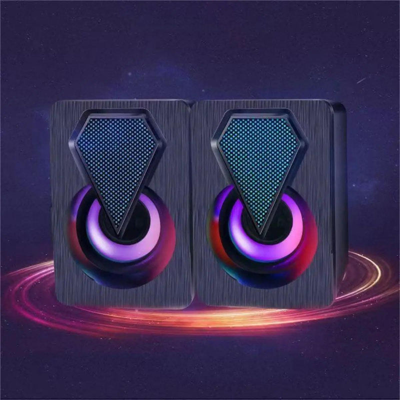 Caixa de som Pc Gamer Com Luz RGB Estéreo 2.0 - BrazilStory