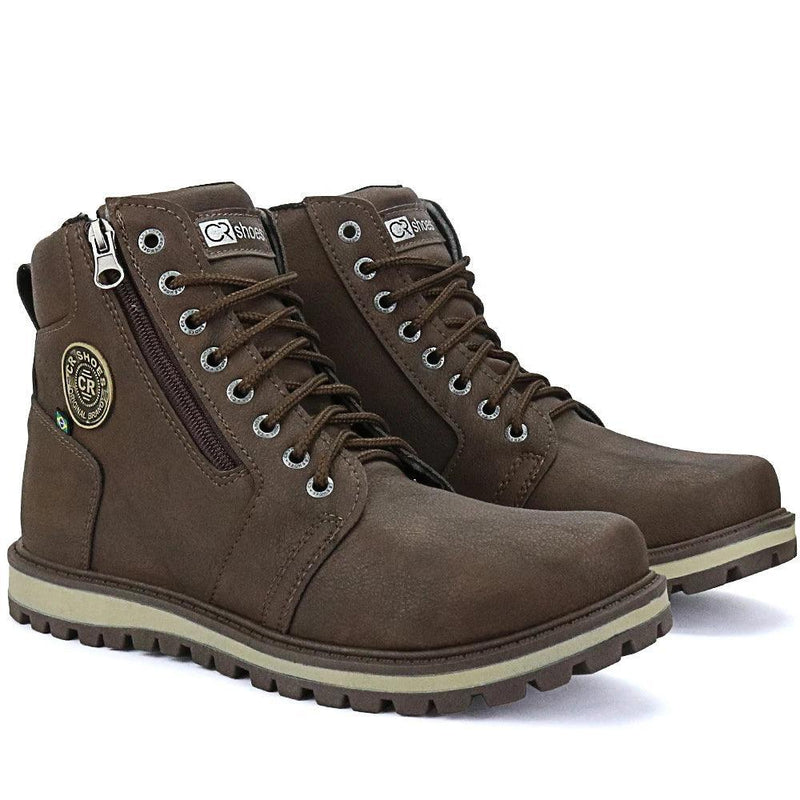 Bota Casual Masculina Com Zíper Lateral - BrazilStory