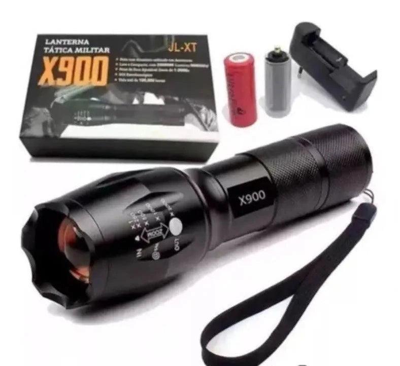 Lanterna Tática com Zoom Militar X900 Profissional Aventura na selva - BrazilStory