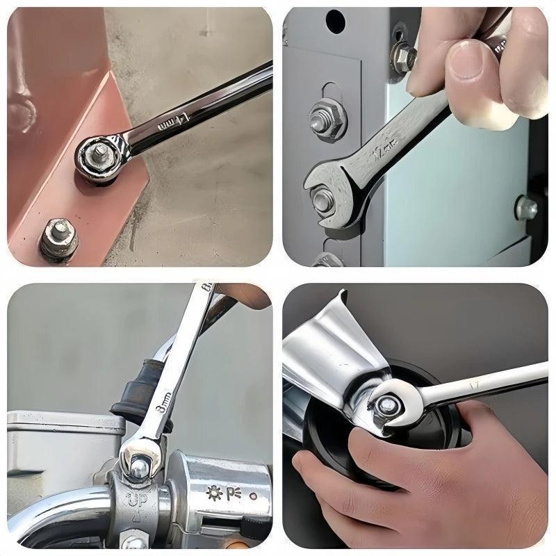 kit com 7 peças chave catraca universal, para reparo de carro - BrazilStory