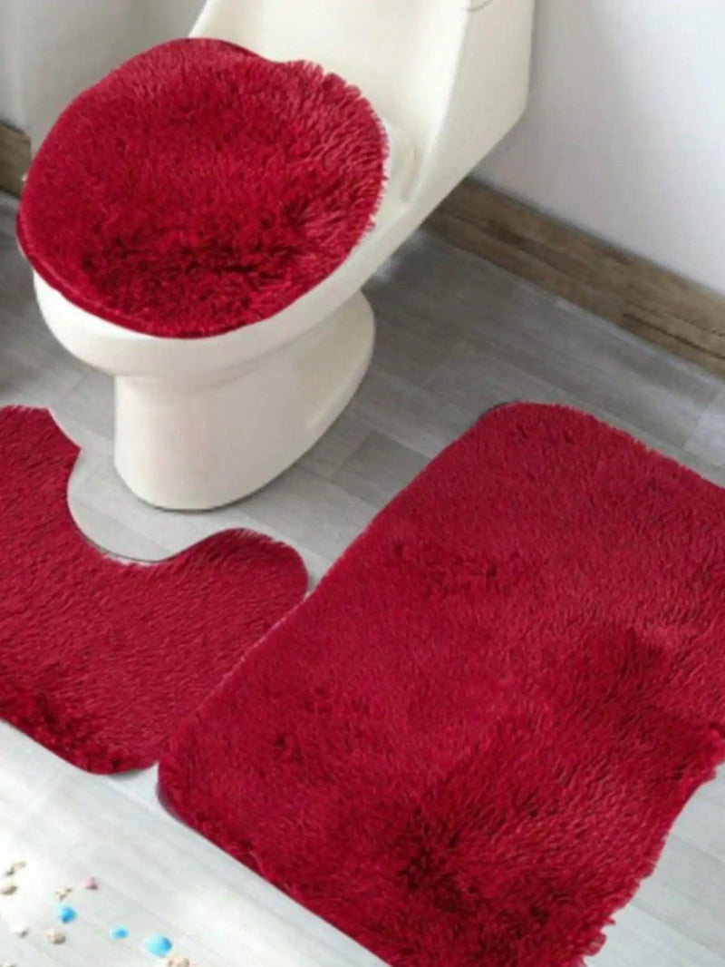 Conjunto de 3 peças de tapetes para banheiro Happy - BrazilStory