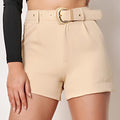 SHORT ALFAIATARIA PREMIUM COM BOLSO E CINTO - BrazilStory