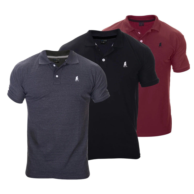 Kit Com 3 Camisas Gola Polo Masculina Original Piquet Algodão - BrazilStory
