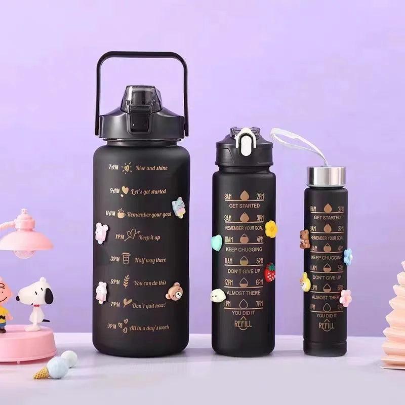 KIT 3 Garrafa De Água, Capacidade De 2000ML+800ml +280ml - BrazilStory