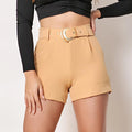 SHORT ALFAIATARIA PREMIUM COM BOLSO E CINTO - BrazilStory