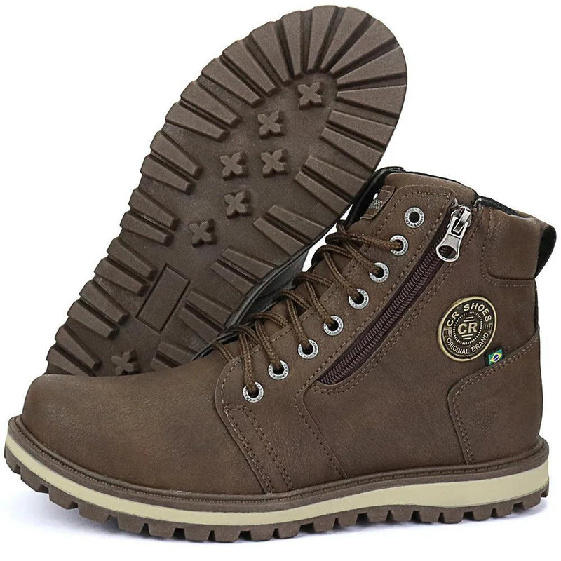 Bota Casual Masculina Com Zíper Lateral - BrazilStory