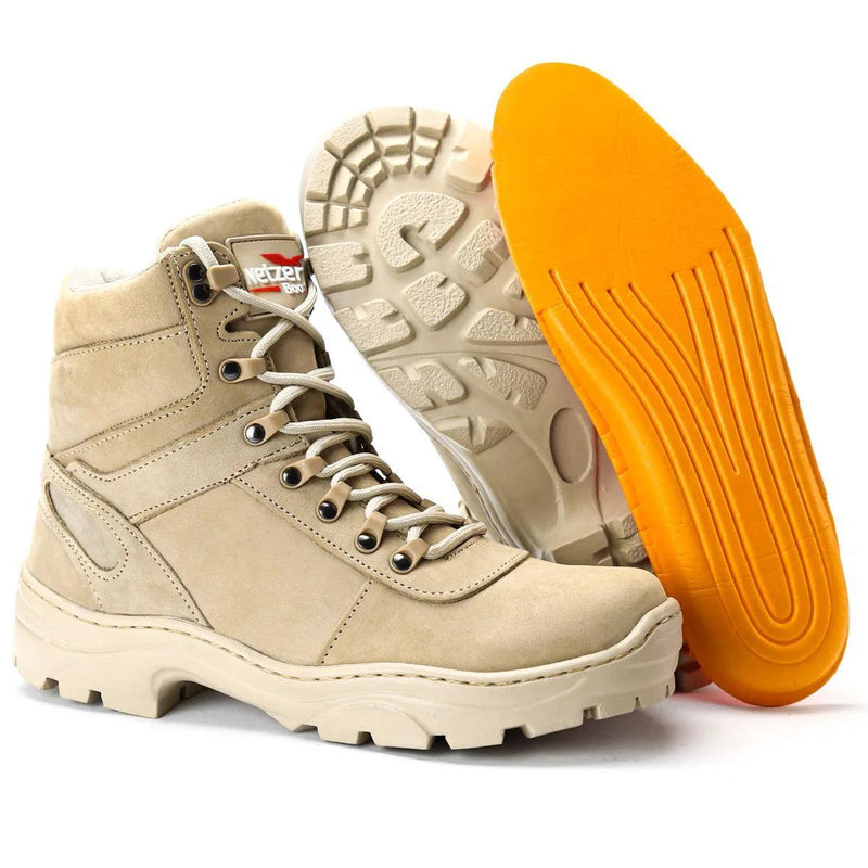 Bota Coturno Militar Masculina SF em Couro Legitimo - BrazilStory