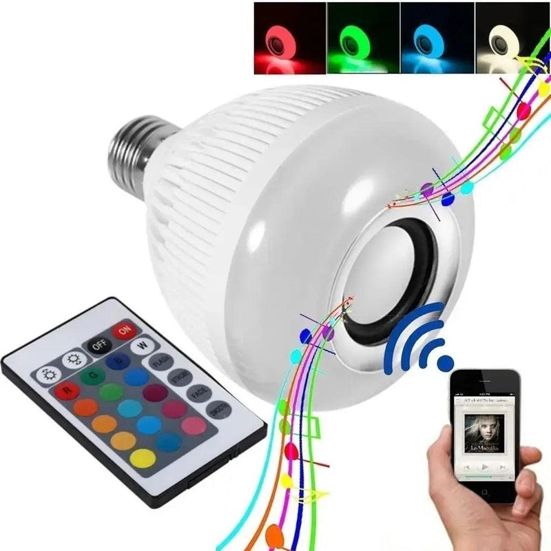 Lâmpada Bluetooth De Led Caixa de Som controle Rgb 12W - BrazilStory