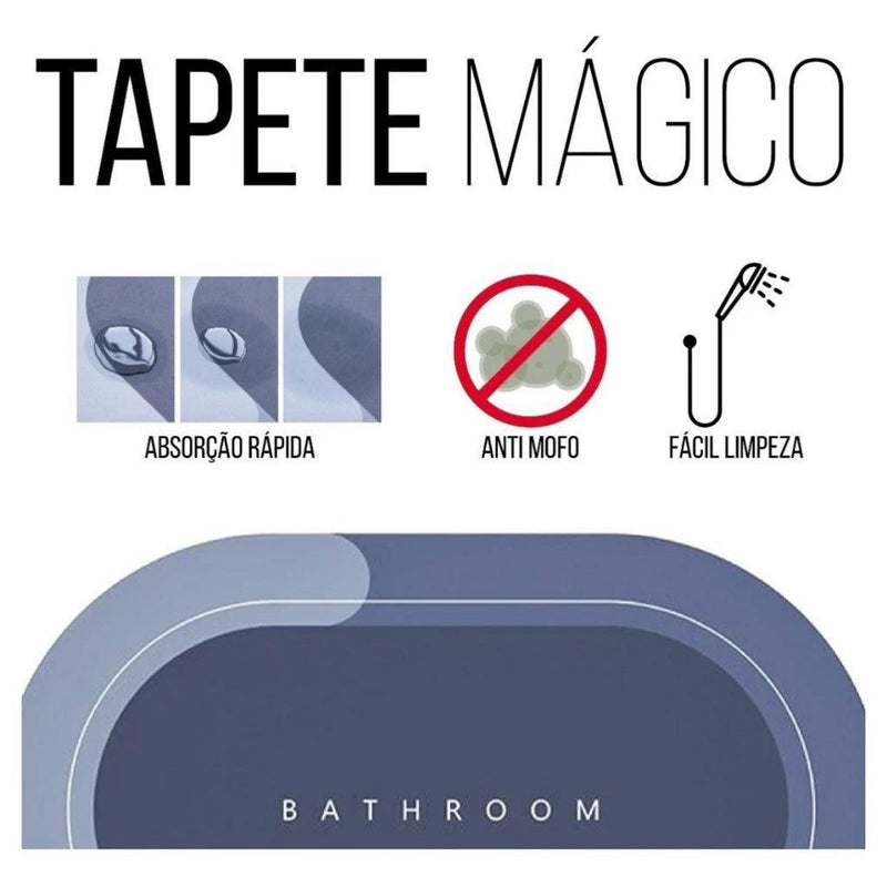 Tapete Emborrachado Mágico De Banheiro Absorvente Antiderrapante - BrazilStory