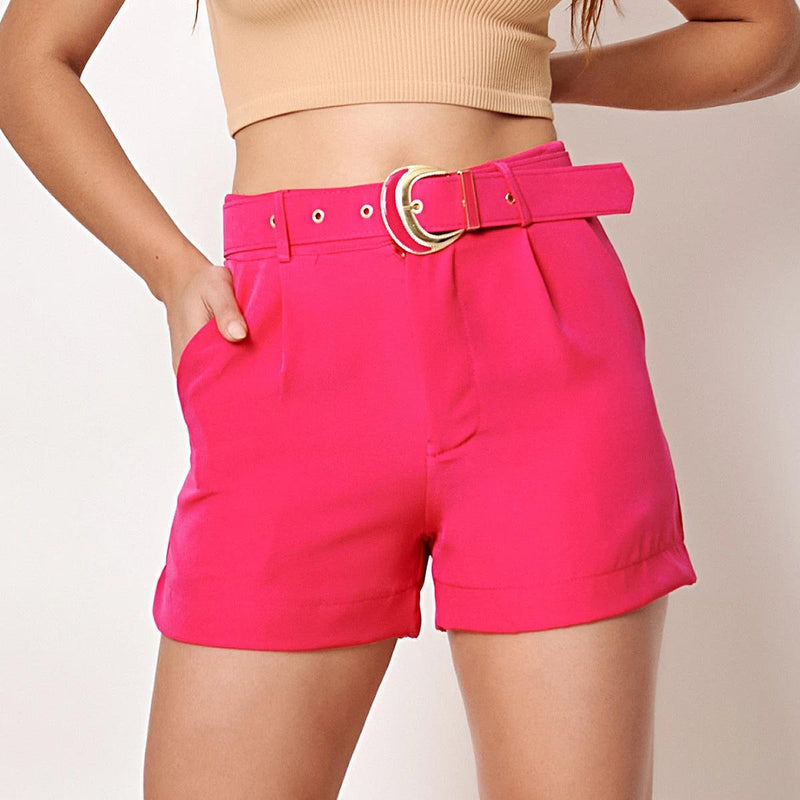 SHORT ALFAIATARIA PREMIUM COM BOLSO E CINTO - BrazilStory