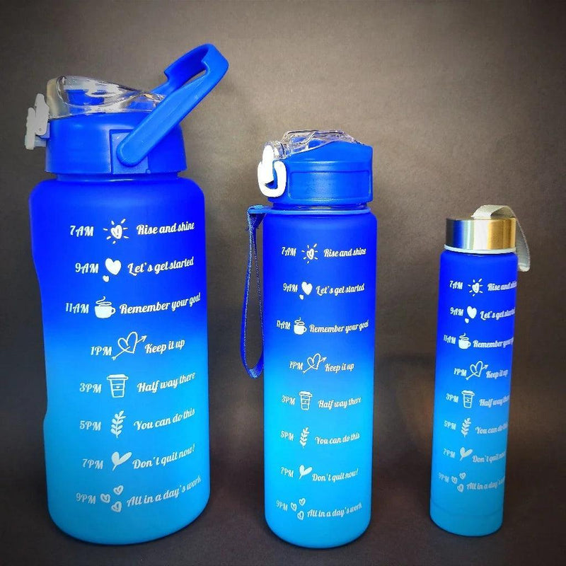 KIT 3 Garrafa De Água, Capacidade De 2000ML+800ml +280ml - BrazilStory