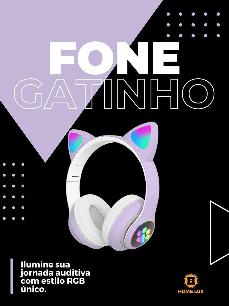 Fone de Ouvido Gatinha RGB B90 - BrazilStory