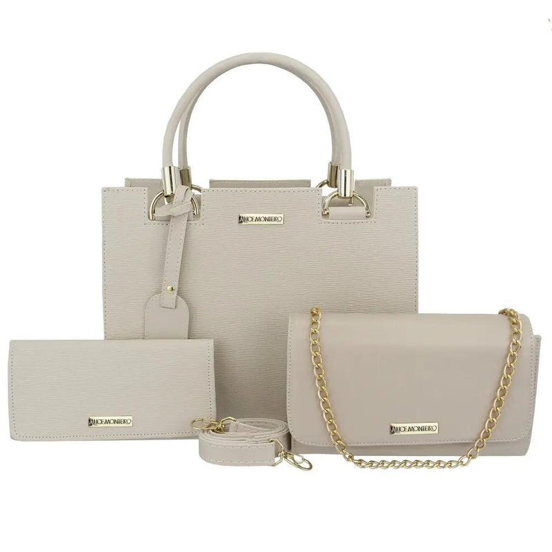 Kit Bolsa Feminina Preta 3 Peças, Bolsa Baú + Bolsa Clutch + Carteira - BrazilStory