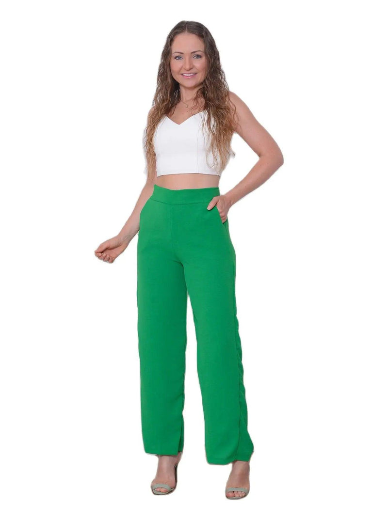 Calça pantalone lisa duna - BrazilStory
