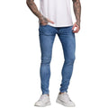 Calça Jeans Masculina Super Skinny Azul Marmorizada - BrazilStory