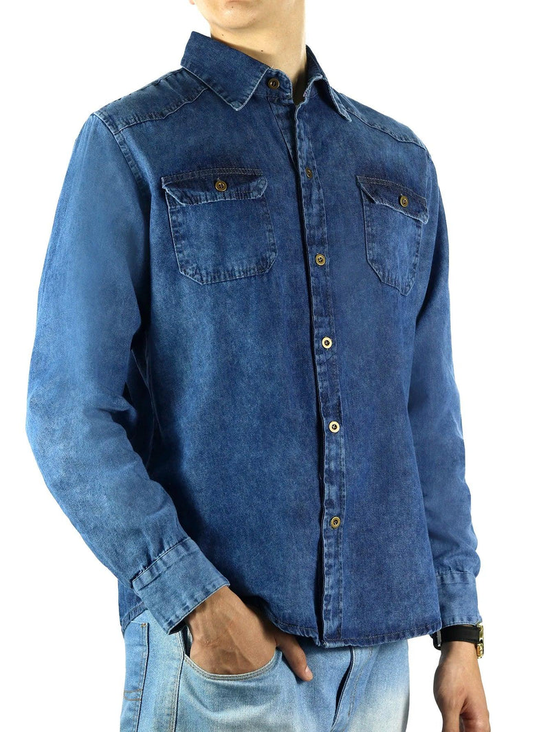 Camisa Jeans Masculina - BrazilStory