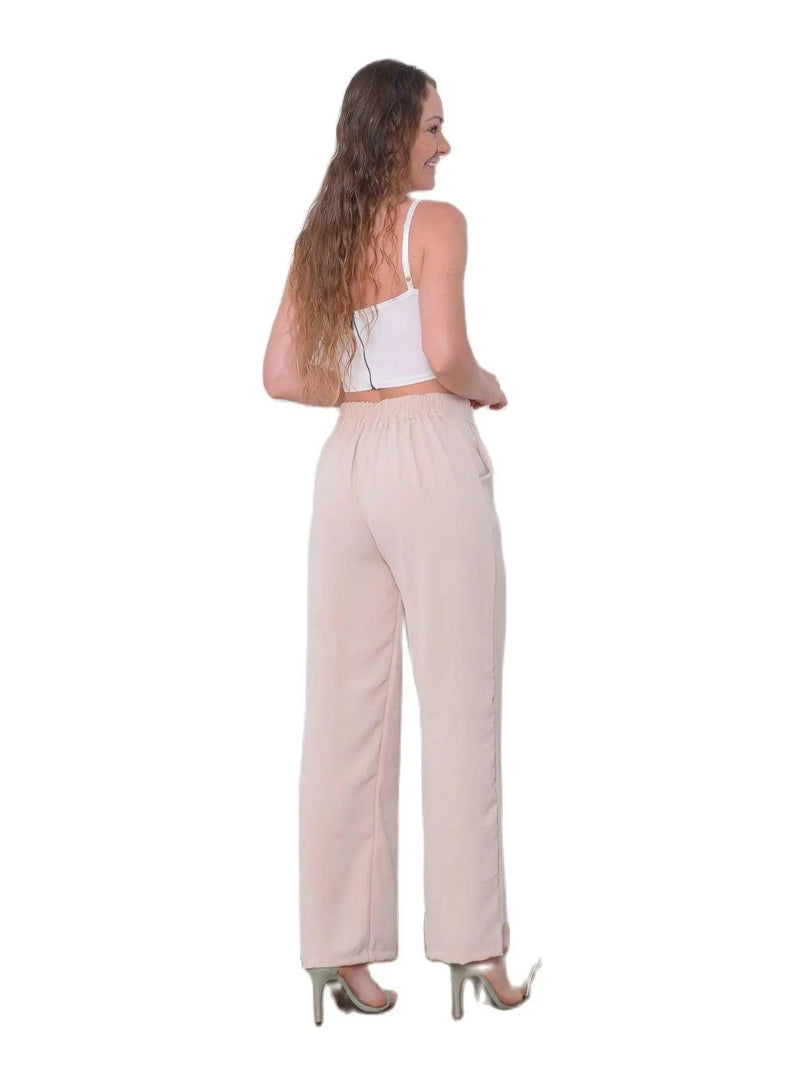 Calça pantalone lisa duna - BrazilStory