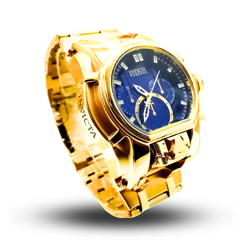 Relógio Masculino Invicta Zeus Magnum Elegante Estilo Imponente Á Prova D'Água Relógio Banhado A Ouro 18K + Presente na Caixa