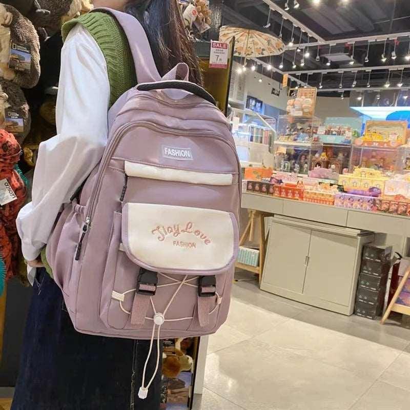 Bolsa escolar impermeável casual feminina - BrazilStory