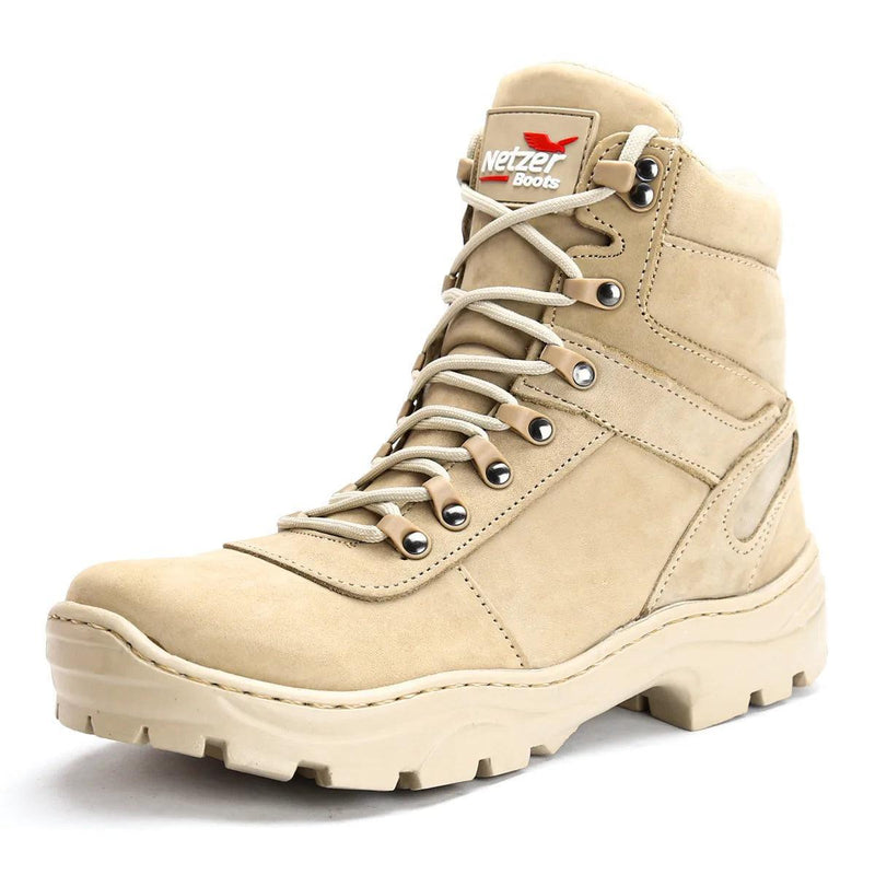 Bota Coturno Militar Masculina SF em Couro Legitimo - BrazilStory