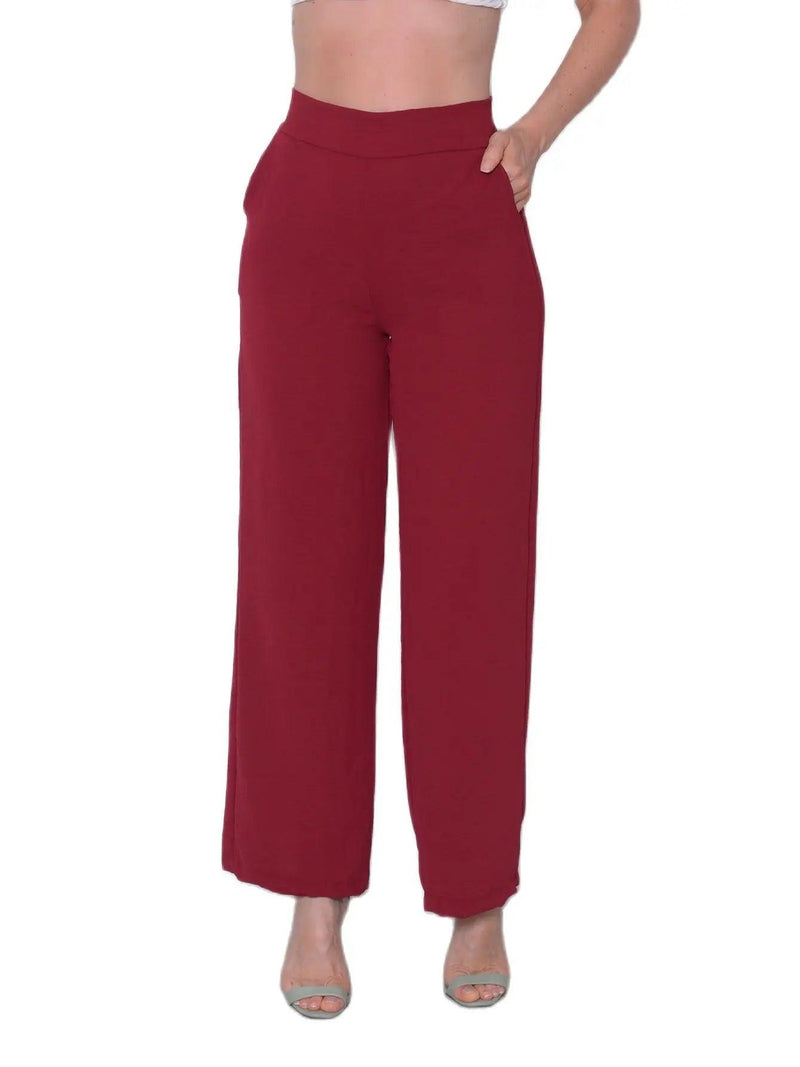 Calça pantalone lisa duna - BrazilStory