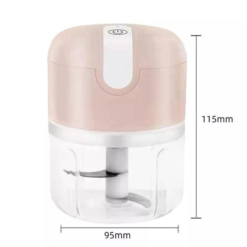 Mini Processador Triturador Elétrico Sem Fio 250ML Alimentos Para Vegetais Gengibre Alho - BrazilStory