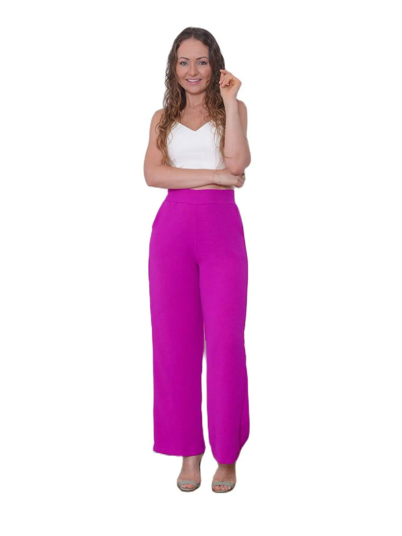 Calça pantalone lisa duna - BrazilStory