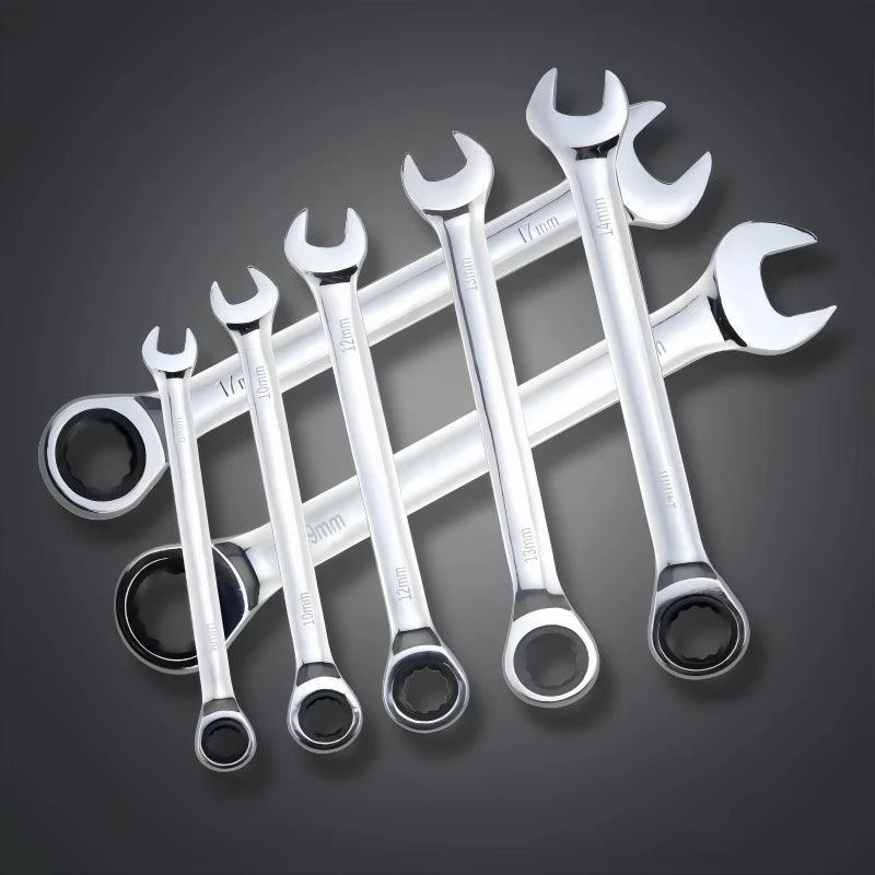 kit com 7 peças chave catraca universal, para reparo de carro - BrazilStory