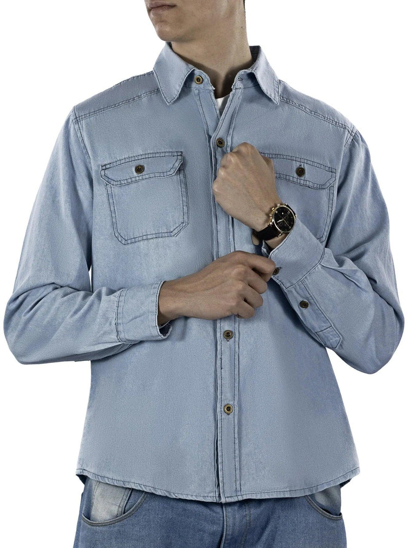 Camisa Jeans Masculina - BrazilStory