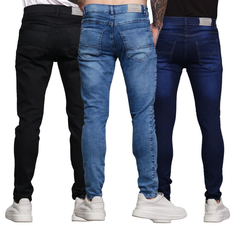 Kit 3 Calças Jeans Masculina Skinny - BrazilStory