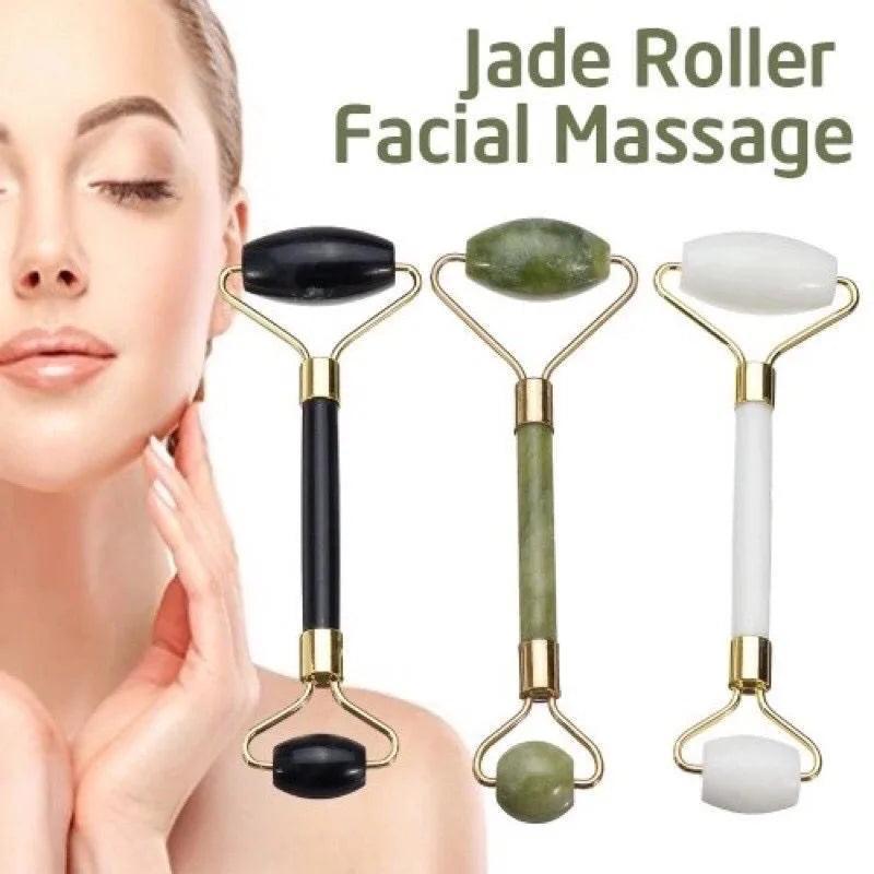 Rolo de pedra de jade facial massageador antirrugas - BrazilStory