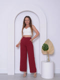 Calça pantalone lisa duna - BrazilStory