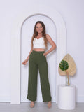 Calça pantalone lisa duna - BrazilStory