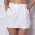 Shorts Saia Alfaiataria com Bolso e Botão - BrazilStory