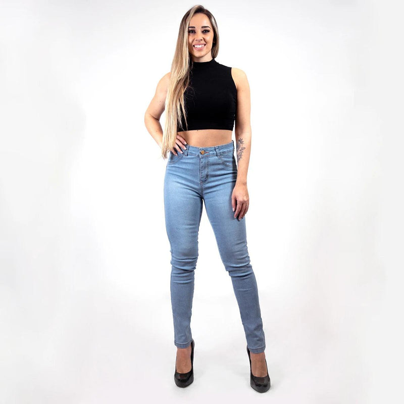 Calça jeans skinny feminina casual - BrazilStory