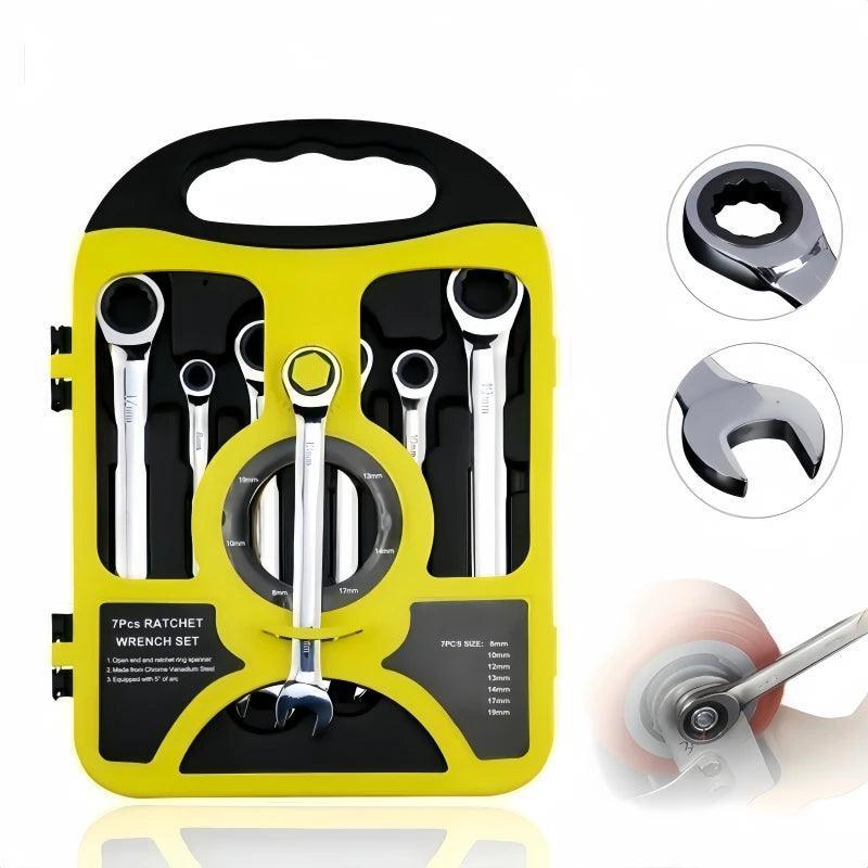 kit com 7 peças chave catraca universal, para reparo de carro - BrazilStory