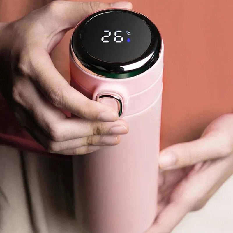 Garrafa de água Térmica 450ml com Sensor Medidor Temperatura - BrazilStory