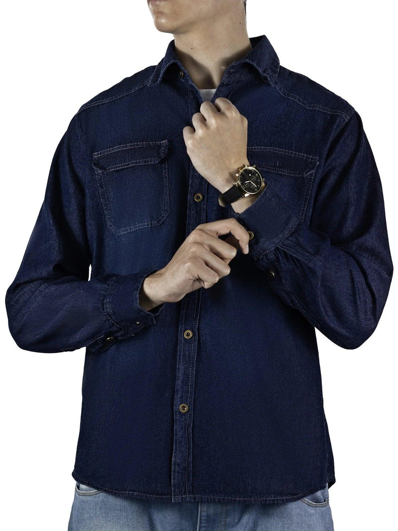 Camisa Jeans Masculina - BrazilStory