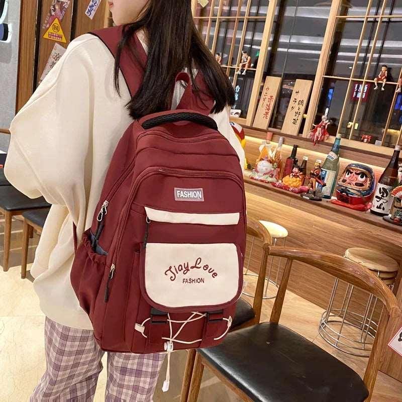 Bolsa escolar impermeável casual feminina - BrazilStory