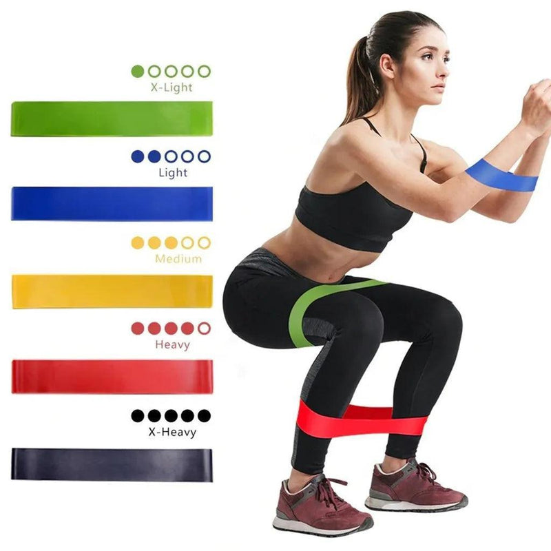 Kit 5 Faixas Elásticas Para Exercícios Multifuncional Treino Academia - BrazilStory