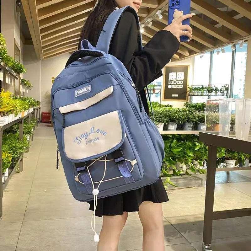 Bolsa escolar impermeável casual feminina - BrazilStory