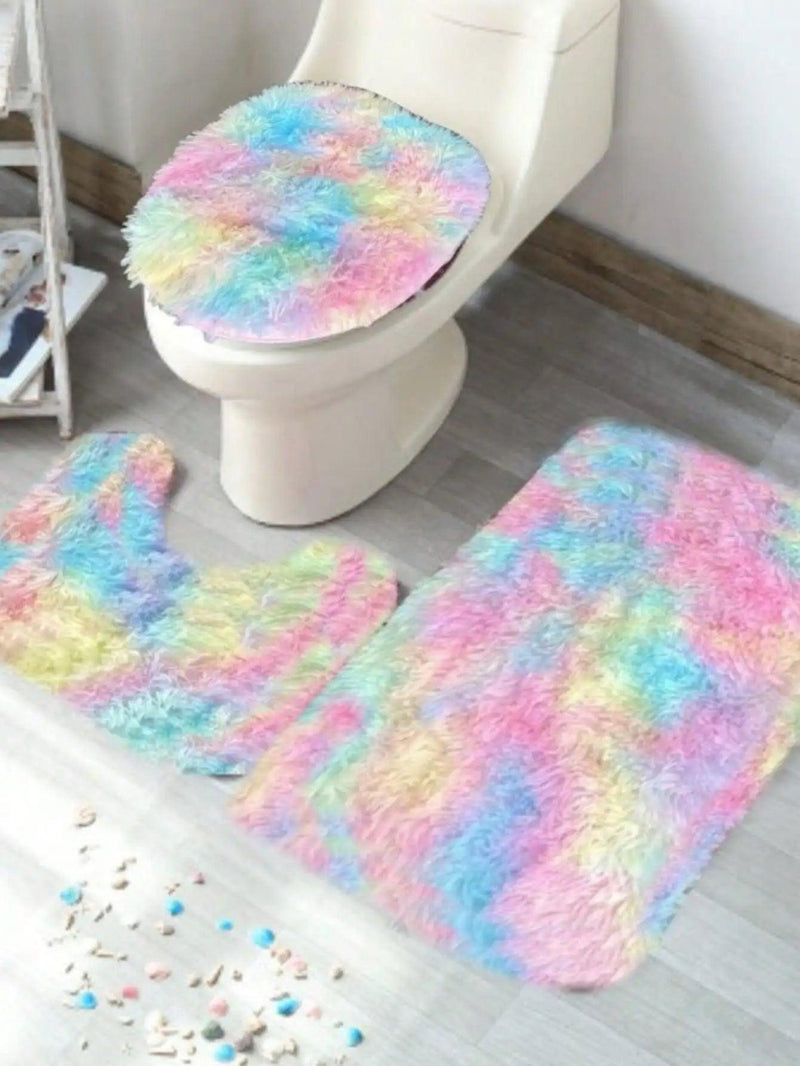 Conjunto de 3 peças de tapetes para banheiro Happy - BrazilStory