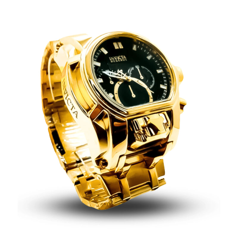 Relógio Masculino Invicta Zeus Magnum Elegante Estilo Imponente Á Prova D'Água Relógio Banhado A Ouro 18K + Presente na Caixa