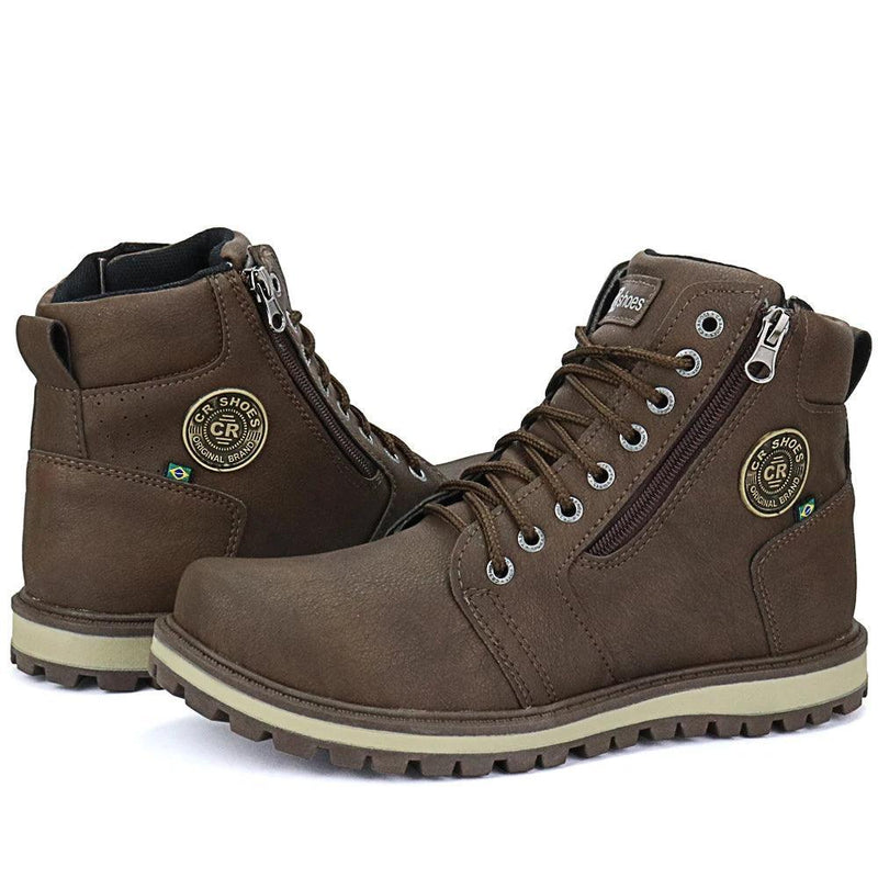 Bota Casual Masculina Com Zíper Lateral - BrazilStory